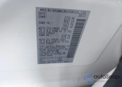 2022 Infiniti Qx60 Luxe Awd из США, поврежденный, VIN 5N1DL1FS2NC331753